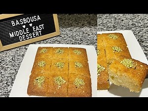 Basbousa || Middle Eastern dessert || ‎بسبوسة || Simple yet delicious