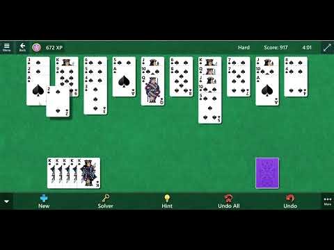 Microsoft Spider Solitaire, Hard, Fireworks Ending, Jan. 4, 2026