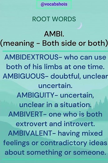 AMBI Meaning | Root words | Usage | Vocab Shorts |#shorts |#vocabulary | #vocabshots