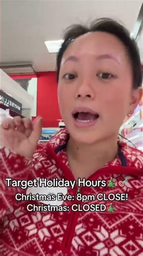 Target Holiday Hours🎯🎄