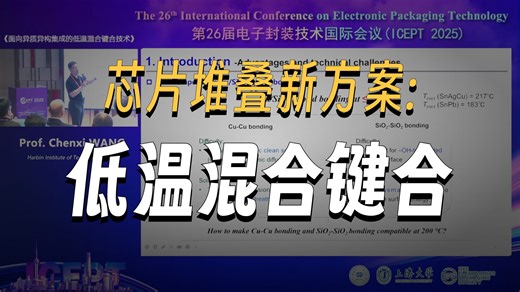ICEPT 电子封装技术国际会议 《面向异质异构集成的低温混合键合技术》 王晨曦 教授 中国哈尔滨工业大学