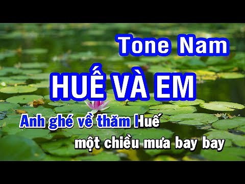 Huế Và Em (Karaoke Beat) - Tone Nam | Nhan KTV