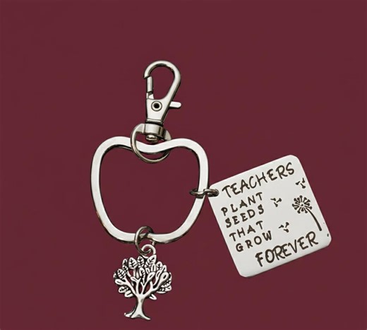 Teacher Seed Keychain Appreciation Gift, Inspirational Charm, School Jewelry - Etsy