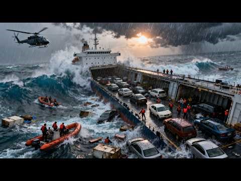 $300 Million Giant Car Ship Carrier vs The North Sea Storm – What Happened?