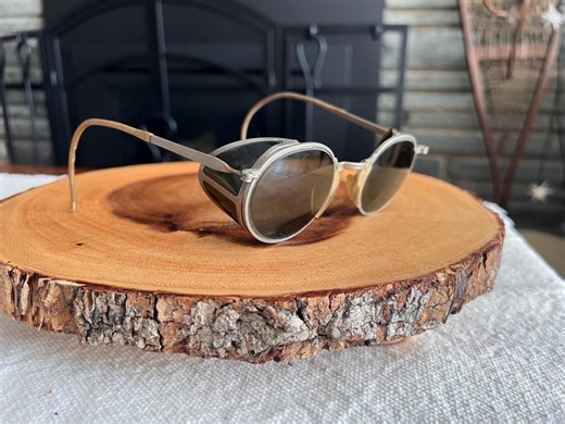 Rare Vintage Aviator Goggle Style Sunglasses With Side Shields - Etsy