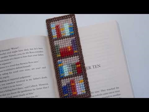 How to make a plastic canvas book - themed bookmark