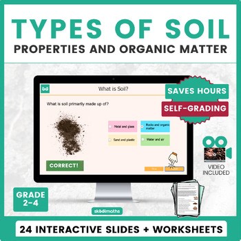 Properties of Soil Interactive Digital Lesson | Grades 2nd-4th | NGSS Aligned