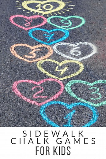10 Sidewalk Chalk Games For Kids - Outdoor Play