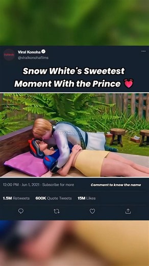 Snow White's Sweetest Moment With the Prince | #snowwhite #disney #princess #animation #fairytale