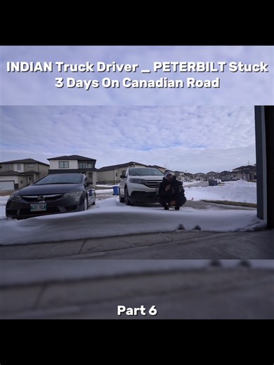 INDIAN Truck Driver _ PETERBILT Stuck 3 Days On Canadian Road #creatorsearchinsight #canada_life🇨🇦 #foryoupage❤️❤️ #truckdriver #canadavlog