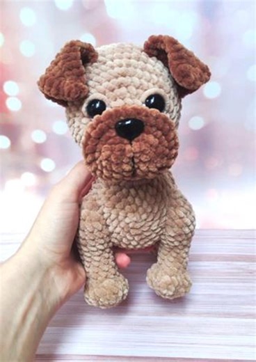 Crochet Pug Puppy Pattern - Plush Dog Amigurumi Pdf - Etsy