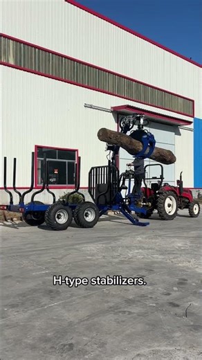 Watch This Log Trailer Lift 500kg Logs Effortlessly#forestrymachines #logtrailer #logging