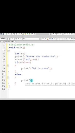 Program to find number is even or odd in c language #coding #shorts #shortvideo