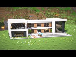 Minecraft: How To Build a Large Modern House Tutorial(#50) | 마인크래프트 건축, 모던하우스, 인테리어