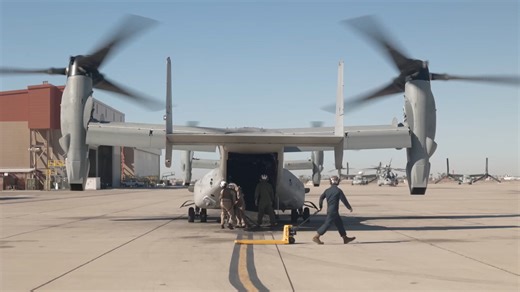 VMM-163 Marines arrive at MCAS Yuma for training