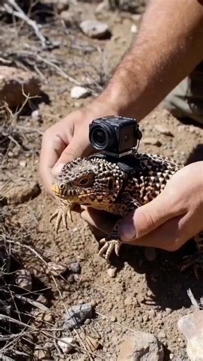 Gila Monster Attack POV 🦎 | Tiny Camera View #aiwildlife #closeup