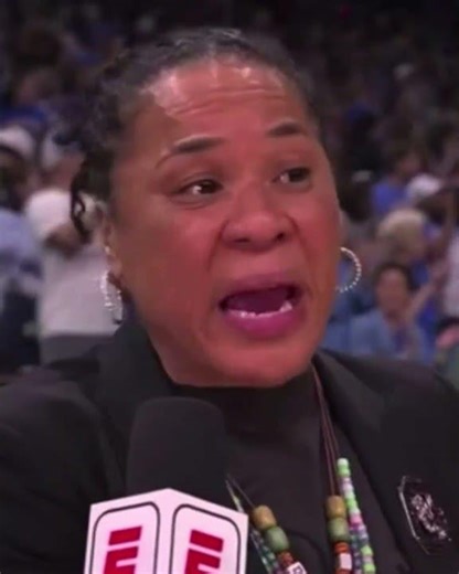 Dawn Staley postgame sideline interview (part 1)