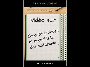 Caractéristiques et propriétés des matériaux