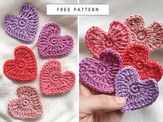 15 Minute Heart Free Crochet Pattern + Video