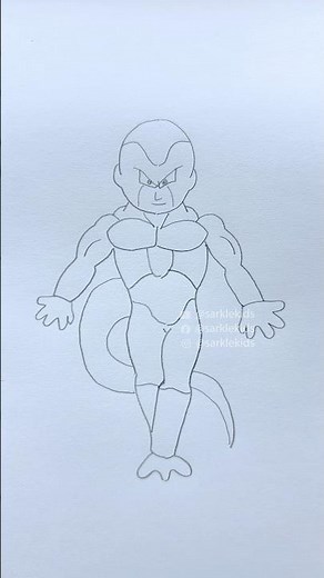 Frieza simple easy Step by step drawing