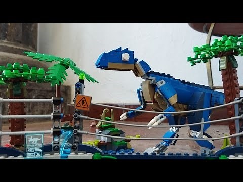 Lego Jurassic World Allosaurus Figure from Battle at Big Rock | Mark7 Studios