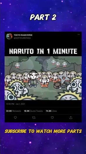 NARUTO PART 2 | Anime in 1 min #shorts #funnyanime #naruto
