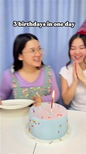3 BIRTHDAYS IN ONE DAY TUTORIAL 🎂 🍰 🧁 #youandmeshow #funny #comedy #memes #trend