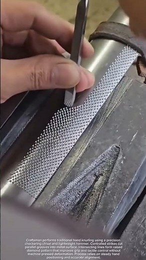 Traditional hand knurling method