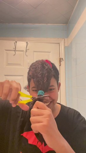 let it be known that i am not a professional lol #greenscreenvideo #wolfcut #wolfcutcurlyhair #curlyhair