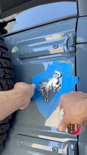 1M views · 469 reactions | Bronco badge swap. From chrome to black✔️#facebook #trendingreels #viralreelsfacebook #installation | Chris Breezy Customs | Facebook