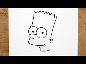 How to draw Bart Simpson step by step, EASY