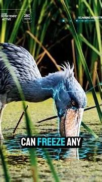 "Shoebill Stork: The Living Dinosaur That Freezes Prey With Its Deadly Stare!" #science #wildlife