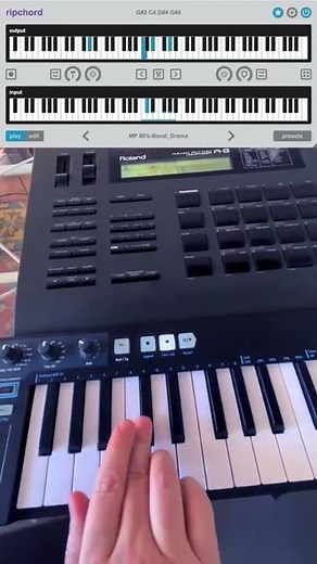 Ripchord + Roland R8 = FREE 80’s Chord Progression Pack 😎 #Shorts