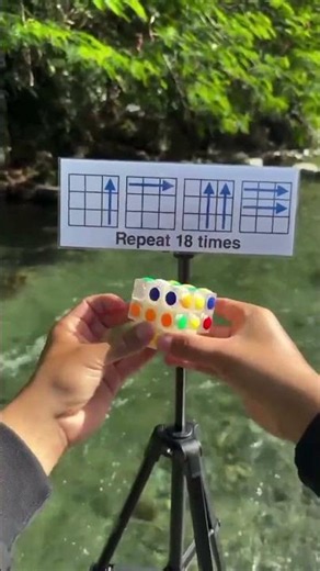 RUBIKS CUBE-Perseverance resolving after a while by repeating the movements -Répéter et persévérer