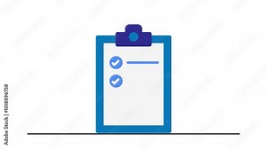 checkmarks on checklist animation Stock Video