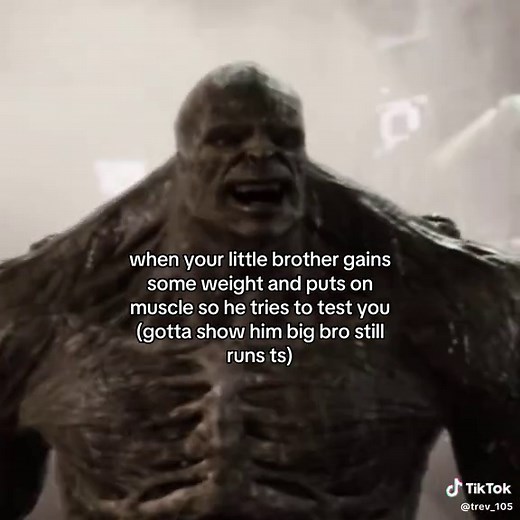 Big Brother Shows Strength Against Muscular Little Brother
