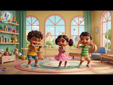 Three Little Toy Harmonicas Go Whee Whee Whee 🎵 | Nursery Rhymes for Kids | Baby