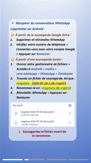 Vous avez supprimé des conversations WhatsApp ? Récupérez-les !