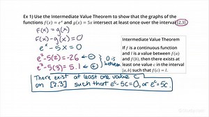Explaining the Behavior of a Function on an Interval Using the Intermediate Value Theorem | Calculus | Study.com