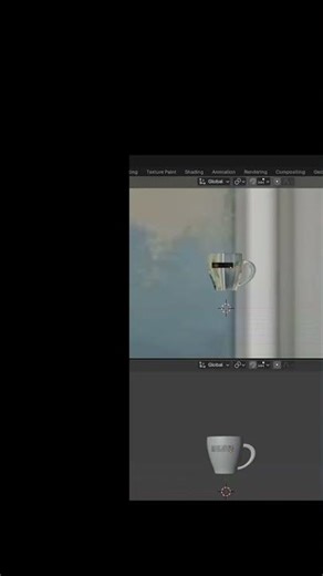 Coffee Mug Animation In Blender #blender #3danimation