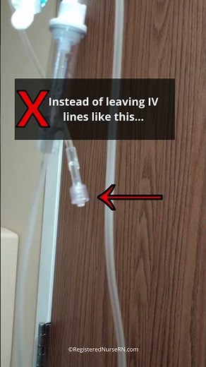 Nurse IV Tip: When You Unhook an IV line, Use a Curos Port Protector #shorts