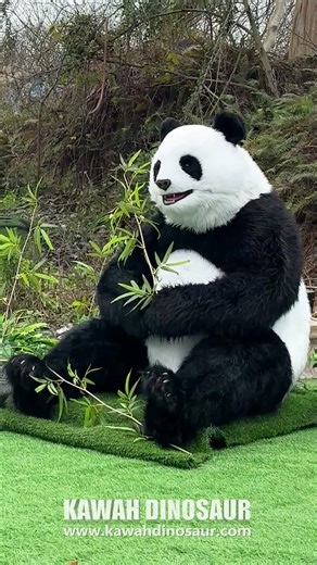 Realistic Panda Statue Customized Animatronic Panda Model With Movements Factory Sale