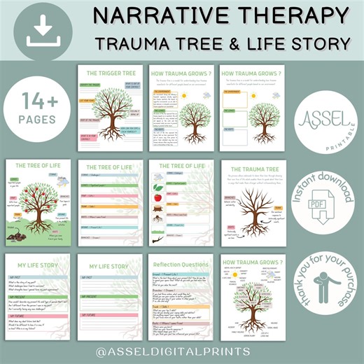 Narrative Therapy Worksheets, Trauma, Tree of Life (digital Download) - Etsy