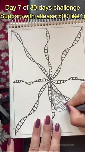 Easy Zentangle Pattern for Beginners #art #drawing