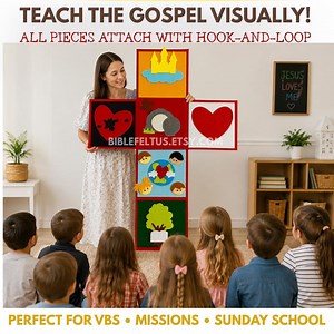Wordless Picture Book Felt Board | Gospel Teaching Tool for Kids | Interactive Bible Lesson | VBS Sunday School Craft | Gospel Teaching - Etsy