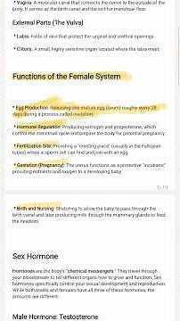 Functions of Female reproductive system | b pharmacy | HAP 2