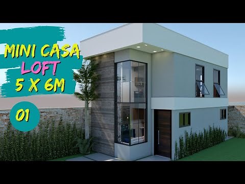 MINI CASA TIPO LOFT 01 - 5X8m COM MEZANINO