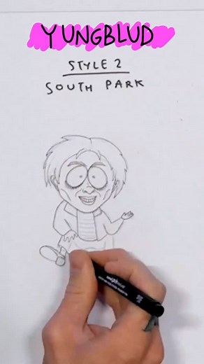 Yungblud South Park Style Drawing Tutorial