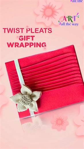 4.9K views · 18 reactions | ✨ Wrap it with style! Twisted pleats, endless charm, and that wow-factor for every gift!  Who else loves giving gifts as much as the wrapping?  #GiftWrapping #CreativeWrapping #TwistedPleats #DIYGifts #GiftGoals #WrappingMagic #InstaReels #FacebookReels #GiftIdeas | Art All The Way | Facebook