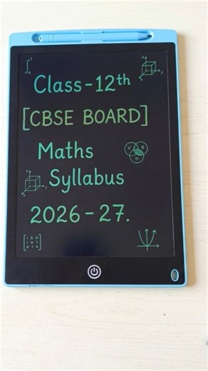 Maths Syllabus Class12th